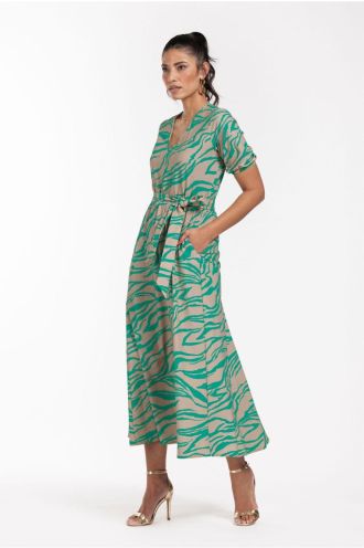 Studio_Anneloes_Kristie_tiger_dress_smaragd_clay_Hilnetta_s