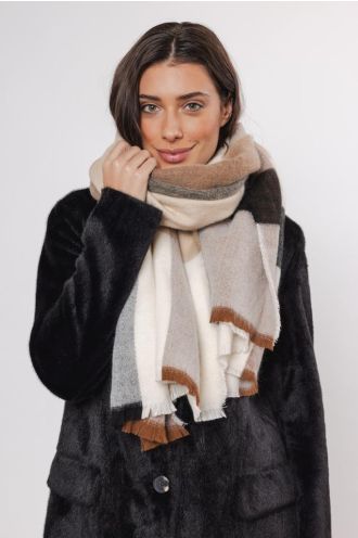 Rino___Pelle_Rowa_Scarf_Neutral_Check_Hilnetta_s