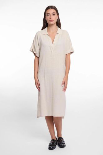 Rino___Pelle_Jana_Short_sleeve_dress_Birch_Hilnetta_s_2
