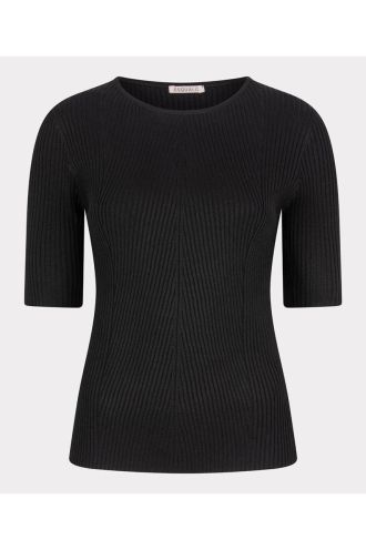 Esqualo_Sweater_rib_R_neck_black_Hilnetta_s
