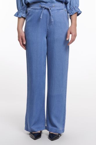 Anette wide leg pants washed blue, Rino & Pelle
