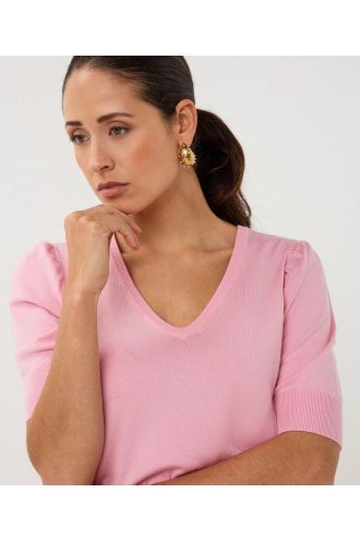Esqualo_Sweater_s_slve_v_neck_basic_knit_romance_rose_Hilnetta_s
