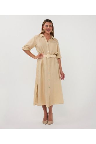 Esqualo_Dress_long_belt_linen_sand_Hilnetta_s