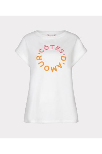T-shirt off white / pink, Esqualo