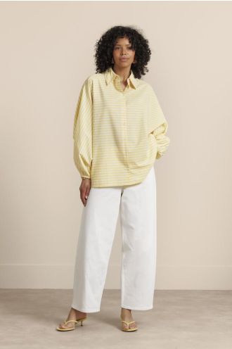 Studio_Anneloes_Yuki_poplin_stripe_blouse_butter_yellow__ecru_Hilnetta_s_2