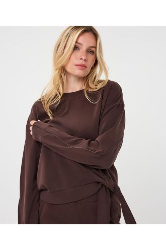 Esqualo_Sweater_Modal_knot_detail_cacao_Hilnetta_s