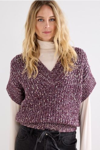 Tramontana_Sleeveless_Jumper_V_Neck_Deep_Plum_Hilnetta_s