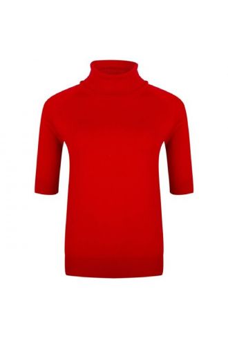 Sweater col raglan slv red