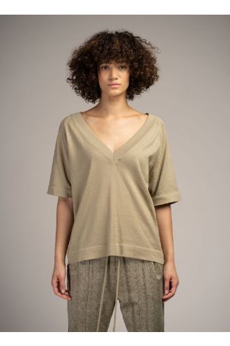 Annemarie pullover 3/4 sleeve mud, Elias Rumelis