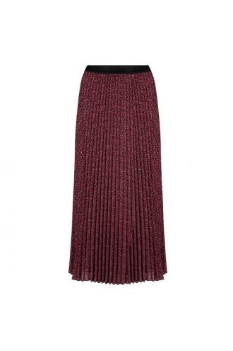Skirt plisse red flower