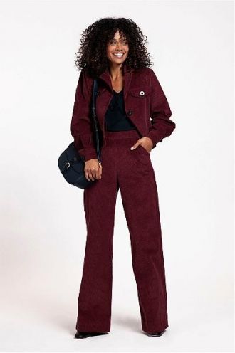 Lexa rib trousers bordo