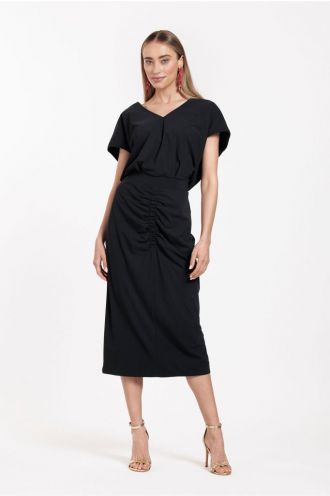 Lauren wrinkle dress black