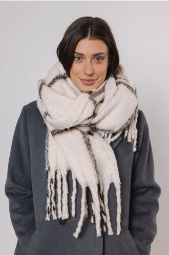  Malika Scarf Birch Check