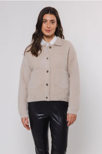 Bubbly Boxy jacket stone