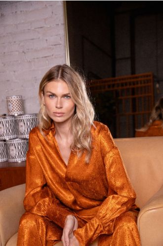 Evi Blouse Burnt Orange, Amaya Amsterdam