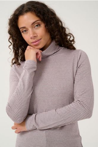 Alexandra Rollneck Steel Grey/Pale Mauve 