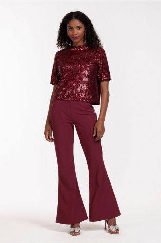 Ginger flair trousers merlot