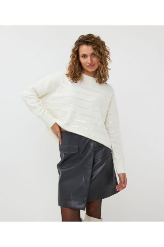 Esqualo_Sweater_striped_sequins_Off_White_Hilnetta_s_1