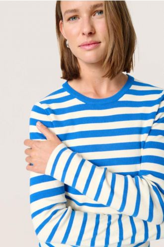 Soaked_in_luxury_Spina_Striped_Pullover_Palace_Blue_White_Hilnetta_s_1