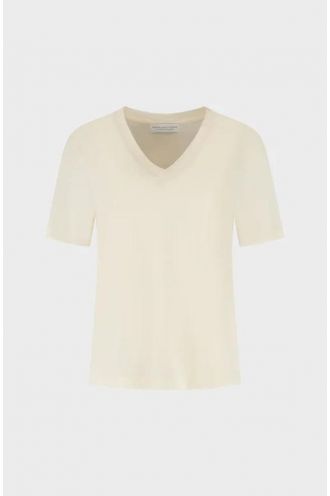 Billy V-Neck T-Shirt Beige