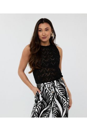 Esqualo_Top_fancy_knit_black_Hilnetta_s_2