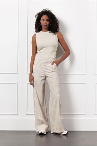 Lexie pinstripe trousers kit/black