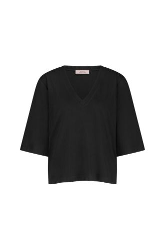 Fiore vneck t-shirt black