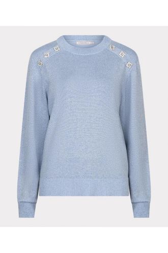 Esqualo_Sweater_rounded_neck_lurex_blue_Hilnetta_s