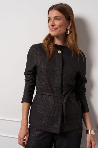 Studio_Anneloes_Sanny_sparkle_waffle_blazer_black_gold_Hilnetta_s_2