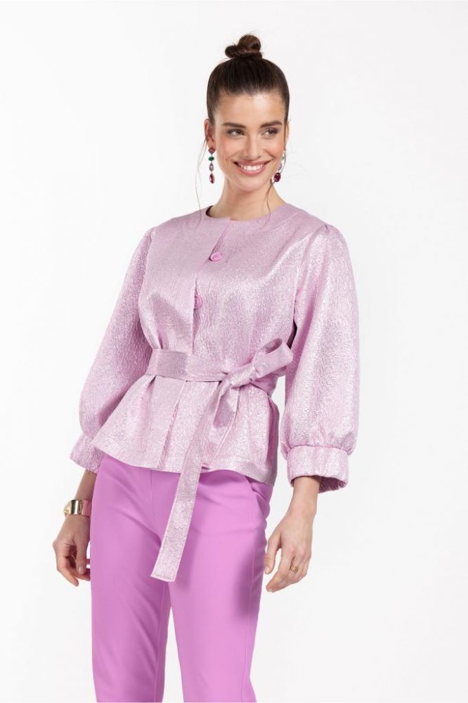 MORE of ME Studio Anneloes Pam shiny jacket lila pink Female Outfitters