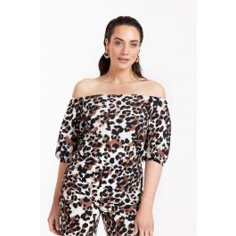 MORE of ME Studio Anneloes Manon leopard top kit chocolate Female Outfitters